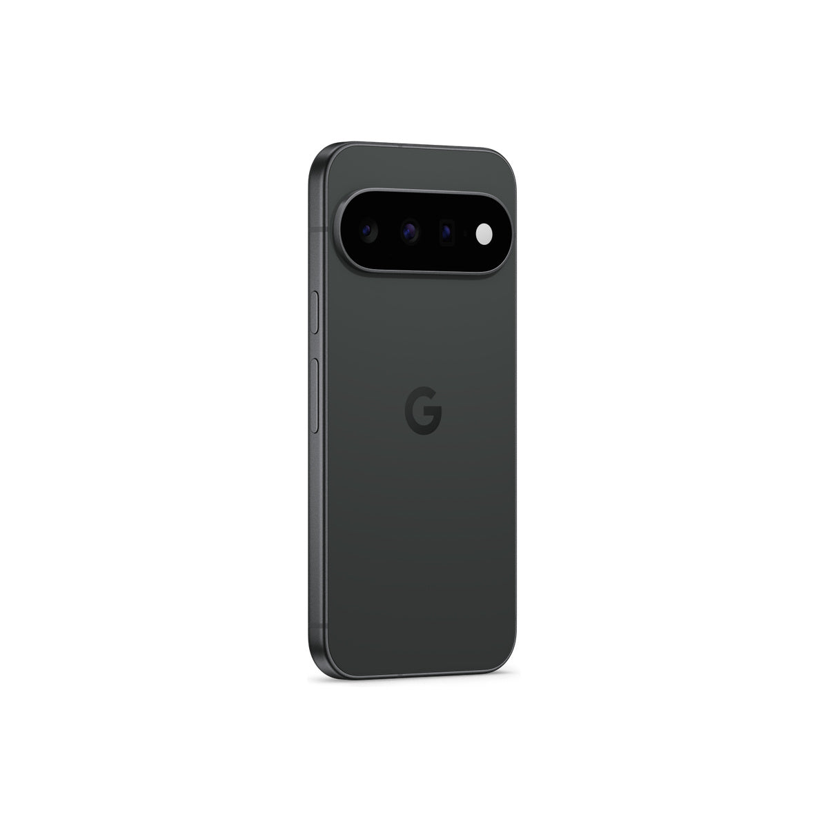 Google Pixel 11 in Obsidian, angled rear view