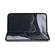 Google Pixel 11 Pro Fold in Obsidian, partly open view