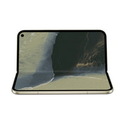 Google Pixel 11 Pro Fold in Olive, partly open view