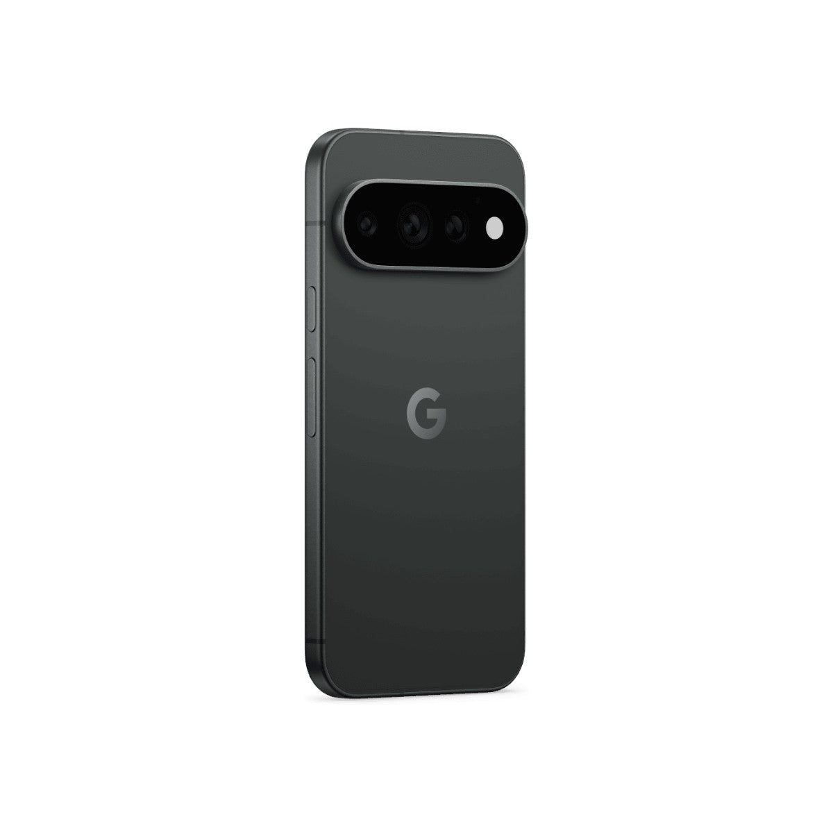 Google Pixel 11 Pro in Obsidian, angled rear view