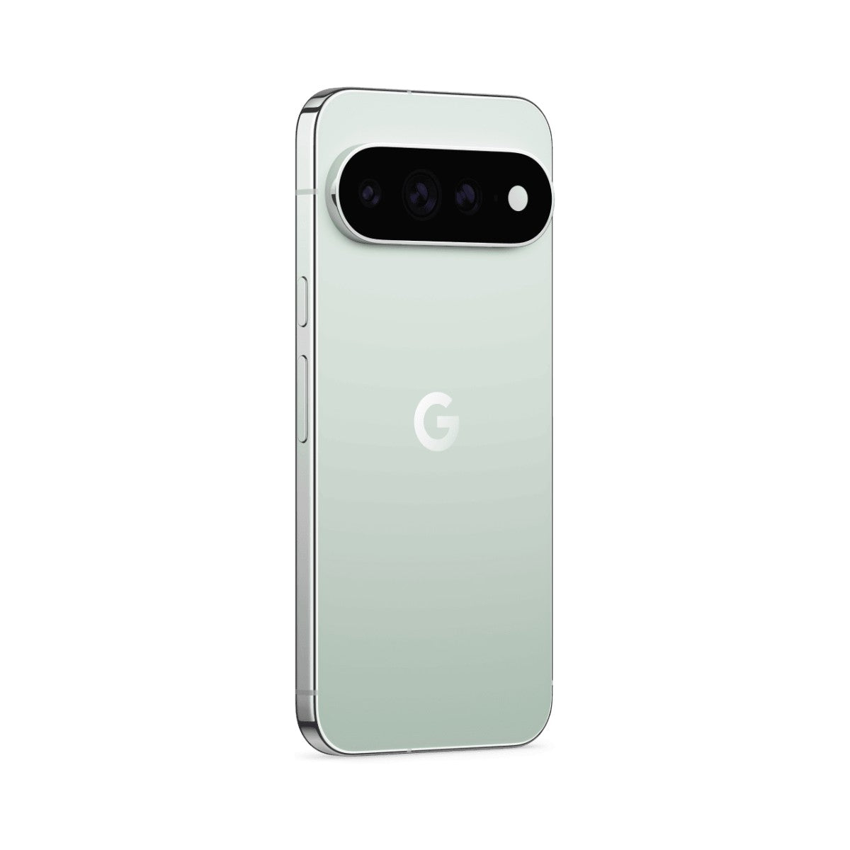 Google Pixel 11 Pro XL in Fog, angled rear view