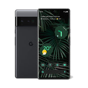 Google Pixel 6 Pro in Stormy Black, front and rear view