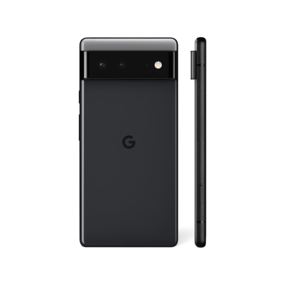 Google Pixel 6 in Stormy Black, rear view