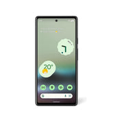 Google Pixel 6a in Chalk, front view