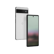 Google Pixel 6a in Chalk, angled view