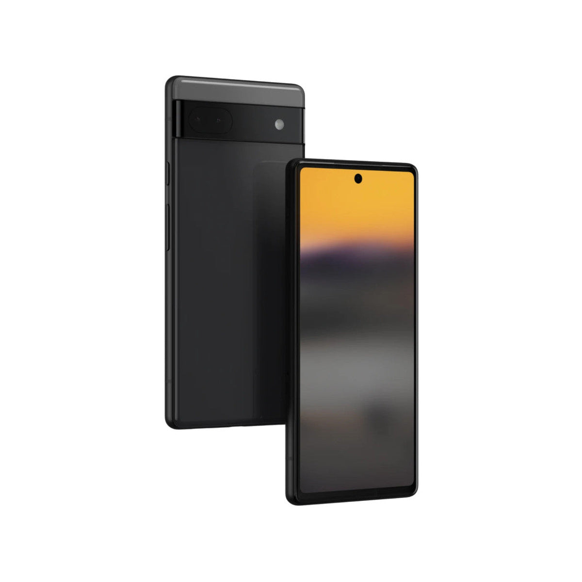 Google Pixel 6a in Charcoal, angled view