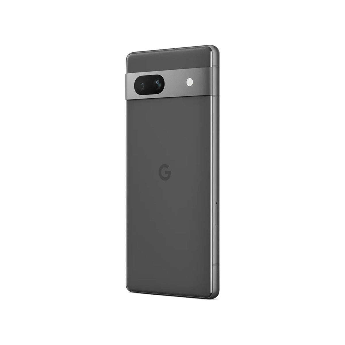 Google Pixel 7a in Charcoal, side view
