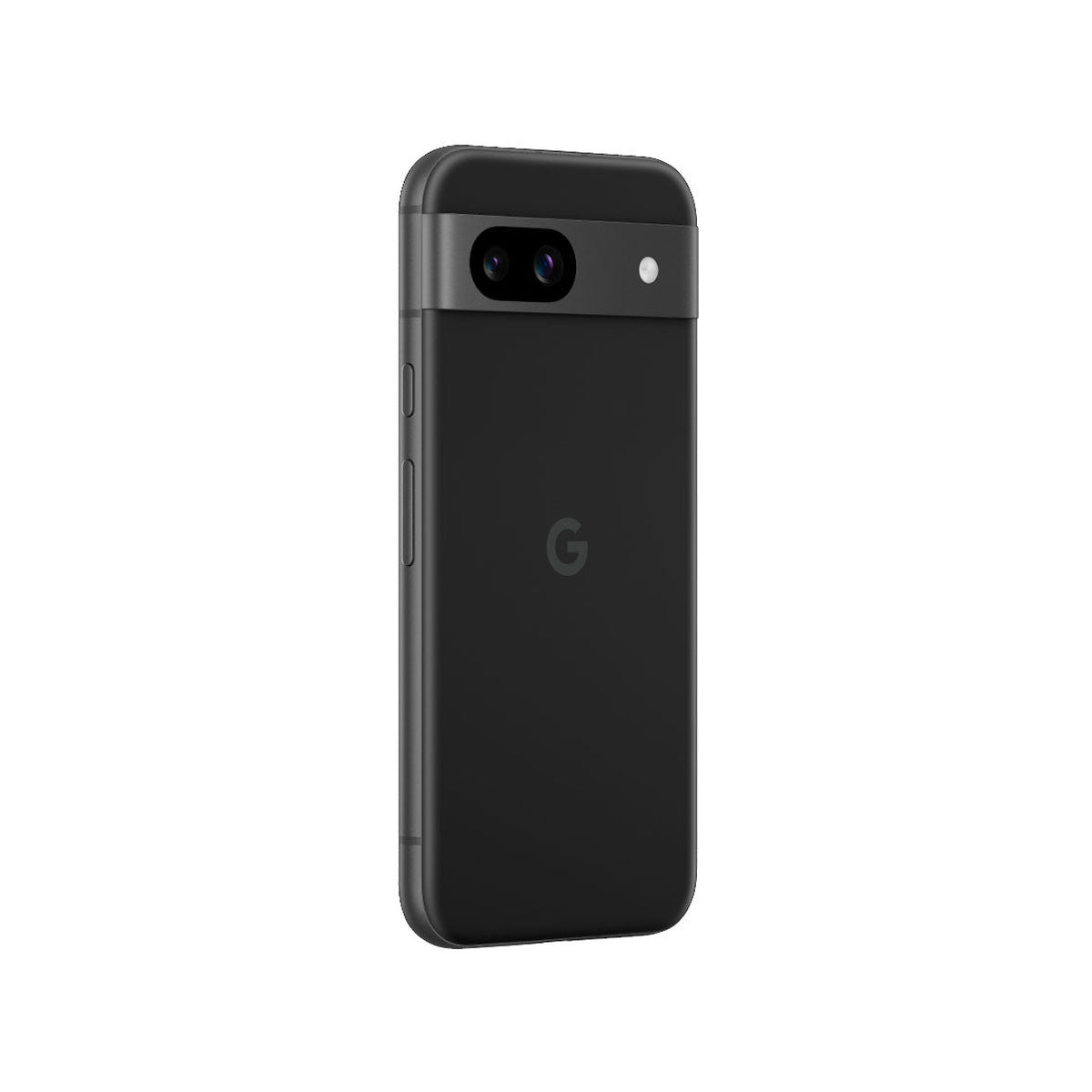 Google Pixel 8a in Obsidian, side view