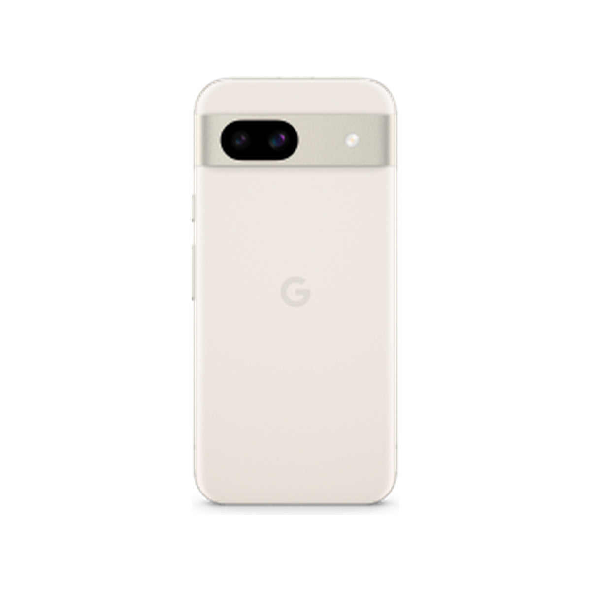 Google Pixel 8a in Porcelain, rear view