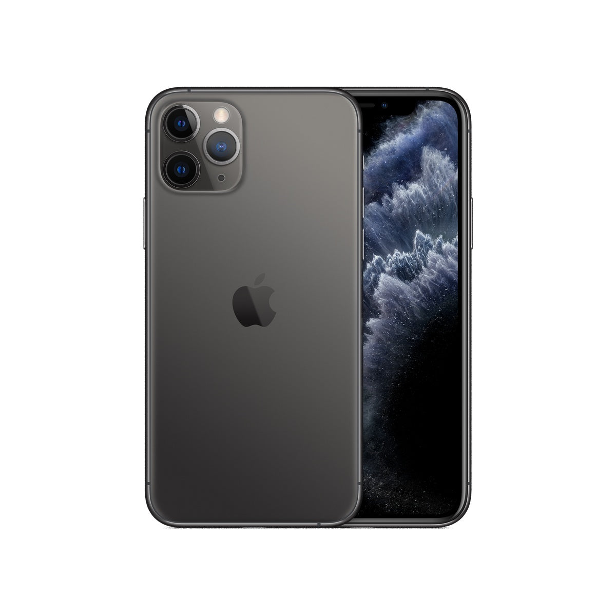 Apple iPhone 11 Pro in Space Grey, front and rear view