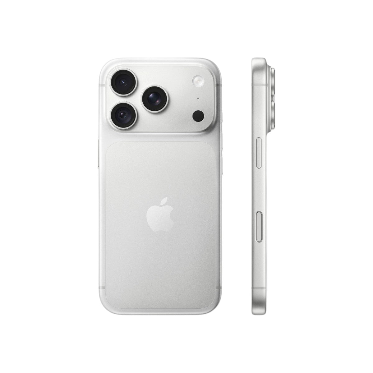 iPhone 18 Pro silver — rear and side