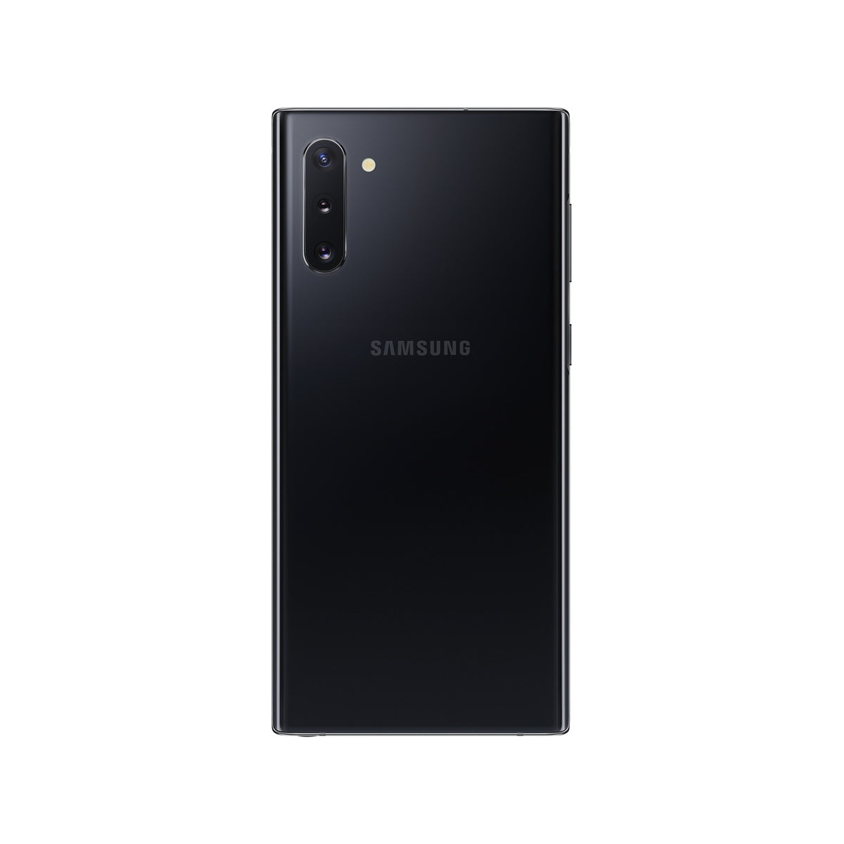 Samsung Galaxy Note10 5G in Aura Black, rear view