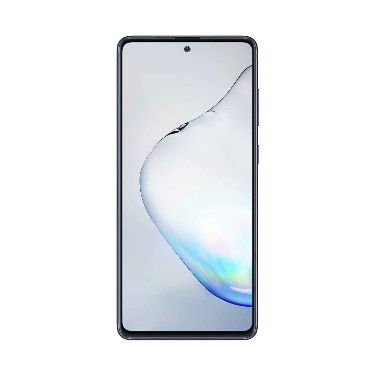 Samsung Galaxy Note10 Lite in Aura Black, front view