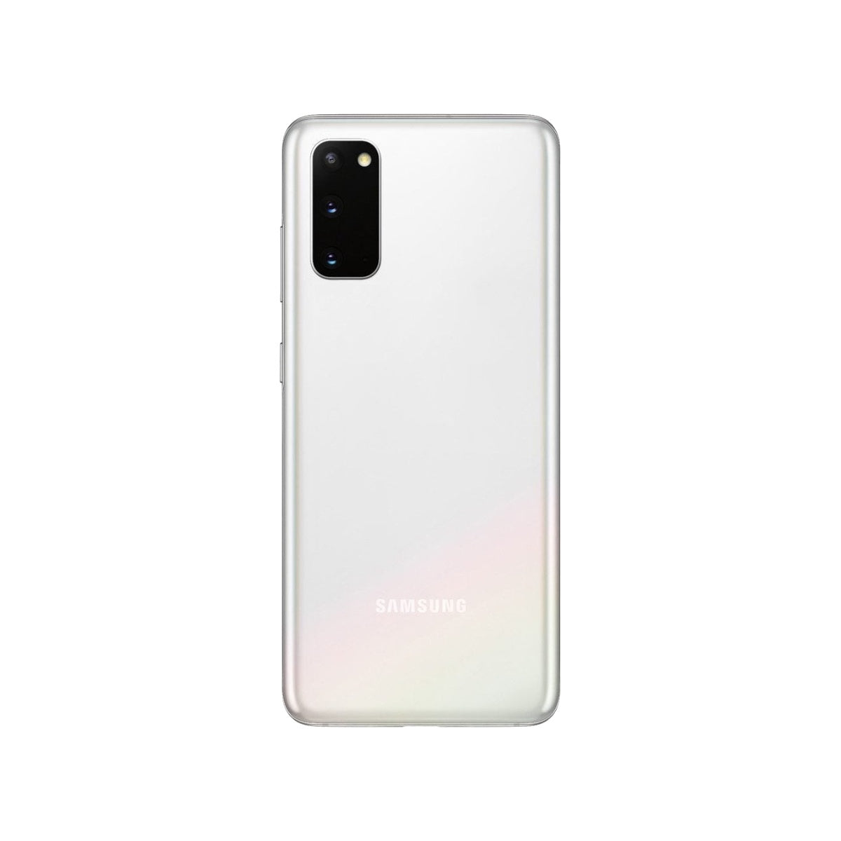 Samsung Galaxy S20 in Cloud White, rear view