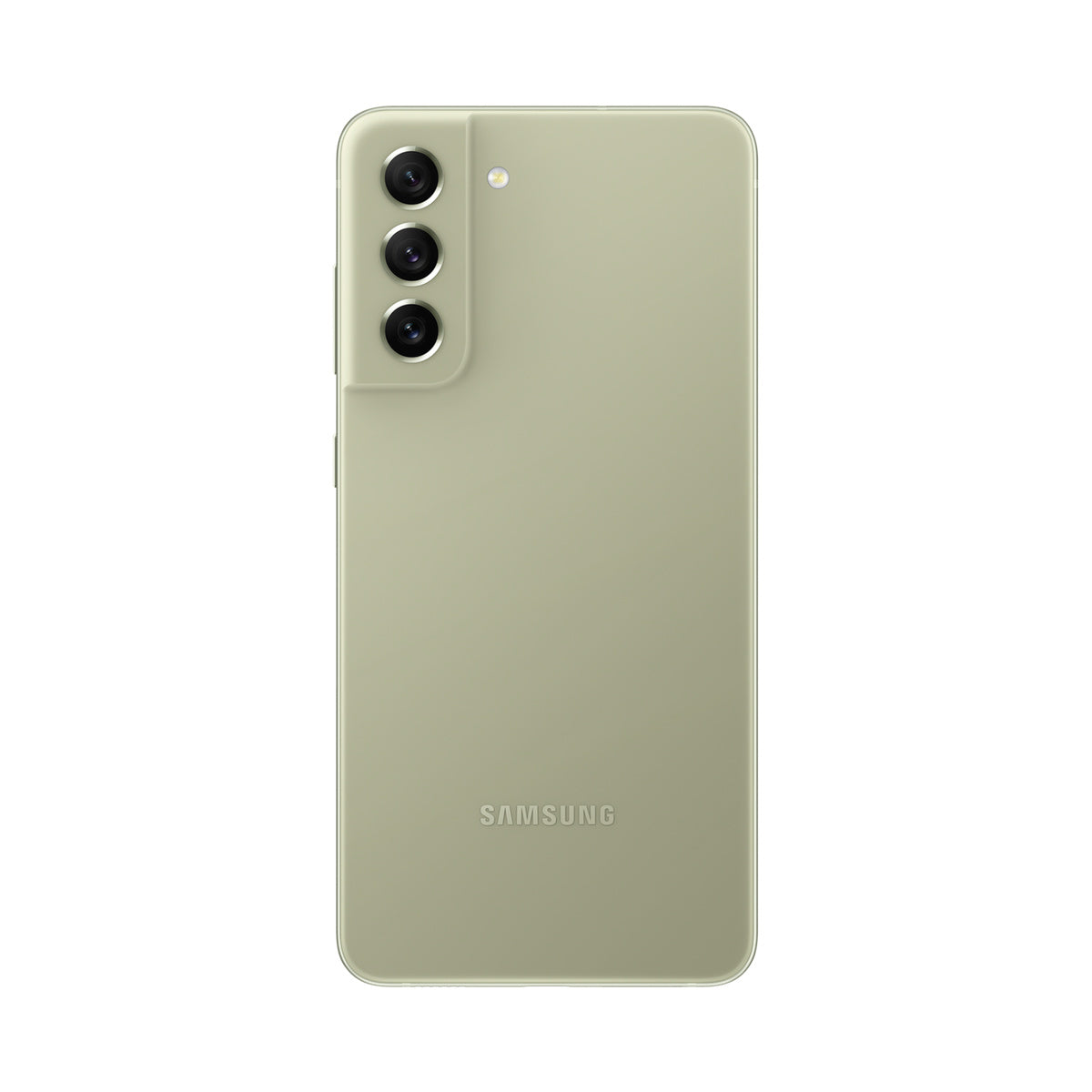 Samsung Galaxy S21 FE in Olive, rear view
