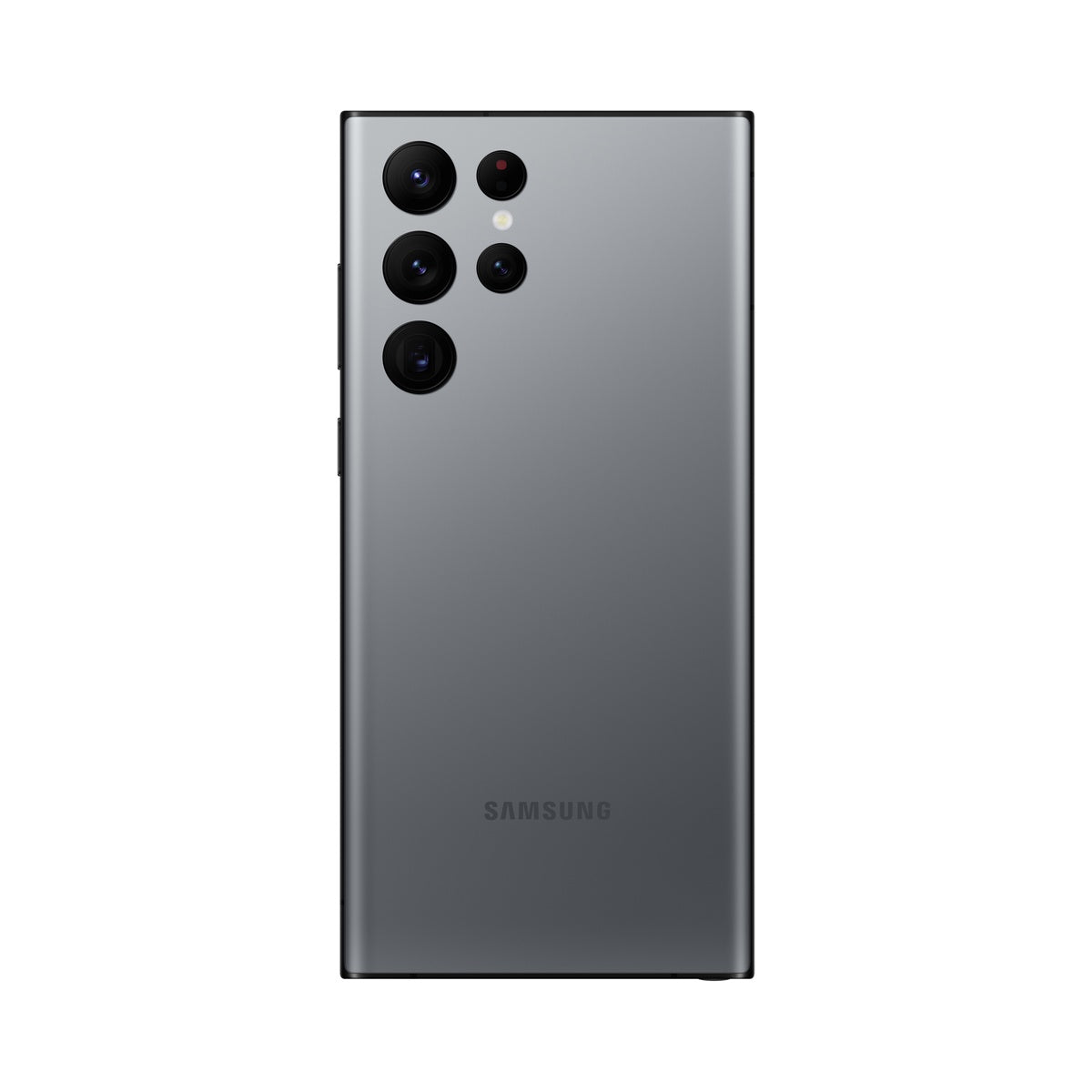 Samsung Galaxy S22 Ultra in Graphite, rear view