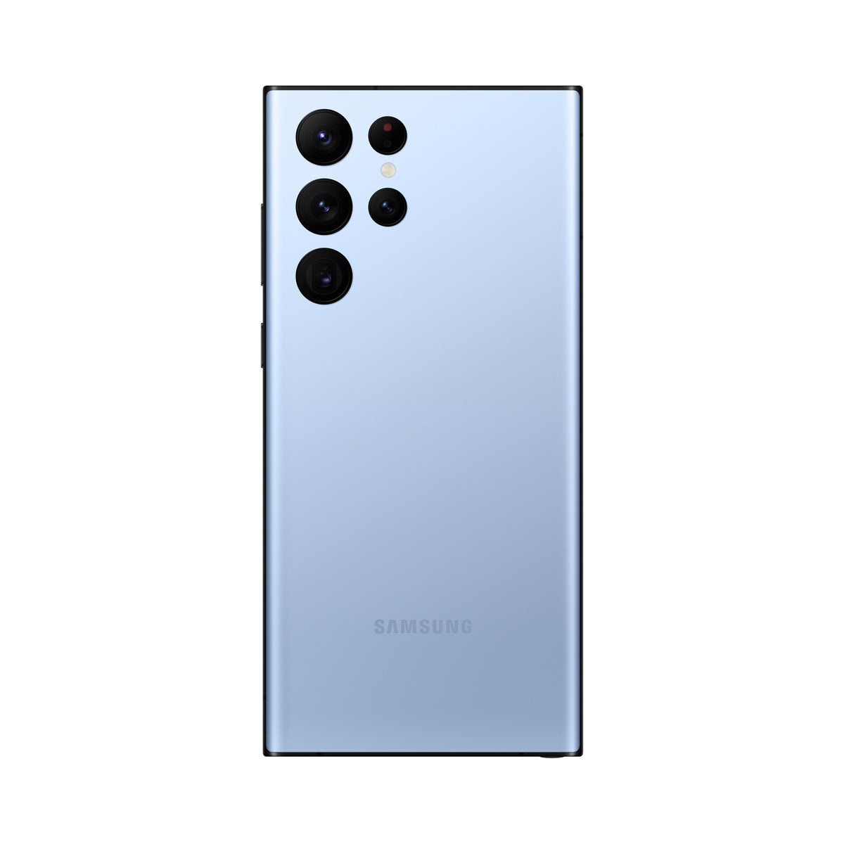 Samsung Galaxy S22 Ultra in Sky Blue, rear view