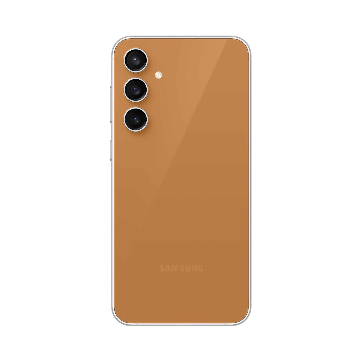 Samsung Galaxy S23 FE in Tangerine, rear view