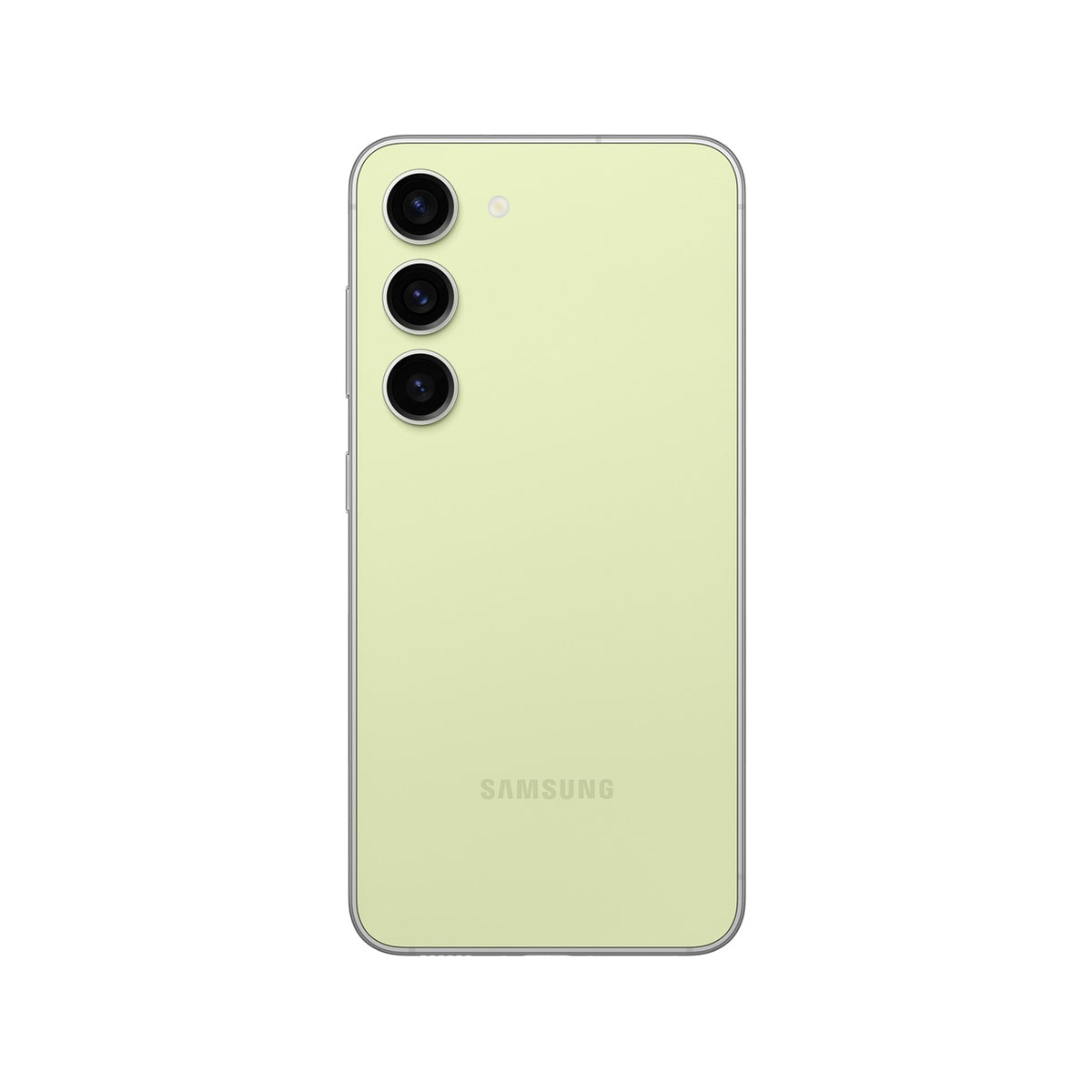 Samsung Galaxy S23 in Lime, rear view