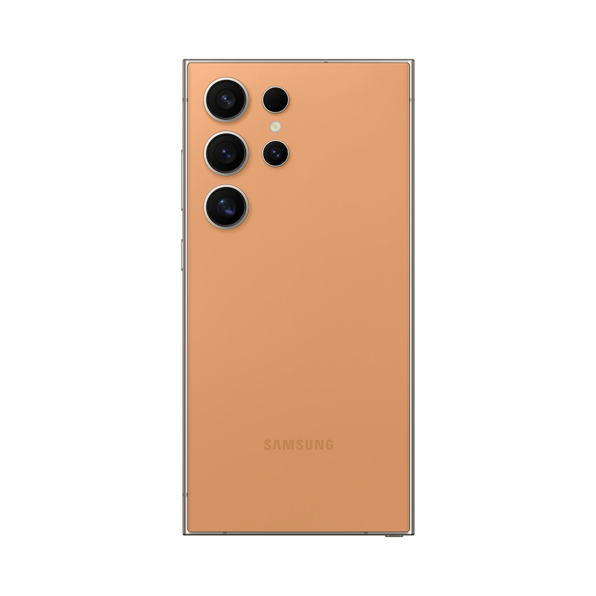 Samsung Galaxy S24 Ultra in Titanium Orange, rear view