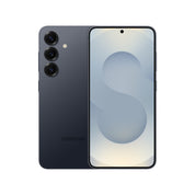 Samsung Galaxy S25 in Blueblack, front and rear view