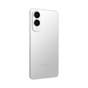 Samsung Galaxy S25 Edge in Titanium Silver, angled rear view