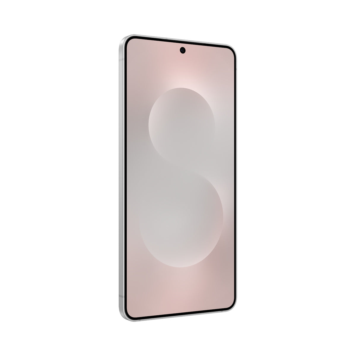 Samsung Galaxy S25 Edge in Titanium Silver, angled front view