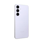Samsung Galaxy S25 FE in Icy Blue, angled rear view