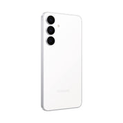 Samsung Galaxy S25 FE in White, angled rear view