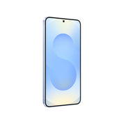 Samsung Galaxy S25 in Icy Blue, angled front view