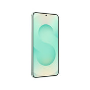 Samsung Galaxy S25 in Mint, angled front view