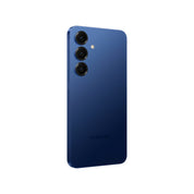 Samsung Galaxy S25 in Navy, angled rear view