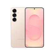 Samsung Galaxy S25 in Pinkgold, front and rear view
