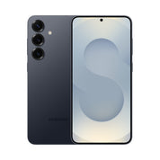 Samsung Galaxy S25+ in Blueblack, front and rear view