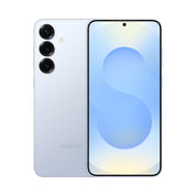 Samsung Galaxy S25 Plus in Icy Blue, front and rear view