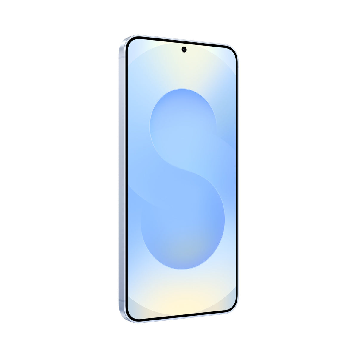 Samsung Galaxy S25 Plus in Icy Blue, angled front view