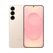 Samsung Galaxy S25+ in Pinkgold, front and rear view