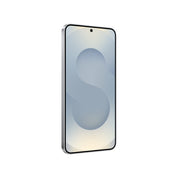 Samsung Galaxy S25 in Silver Shadow, angled front view
