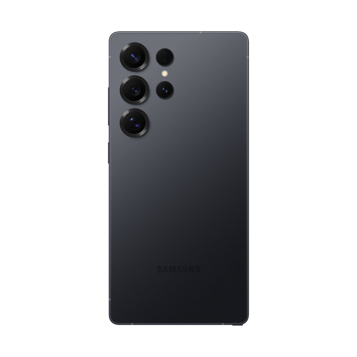 Samsung Galaxy S25 Ultra in Titanium Jetblack, rear view