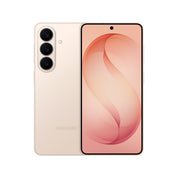 Samsung Galaxy S26 in Pink Gold, front and rear view