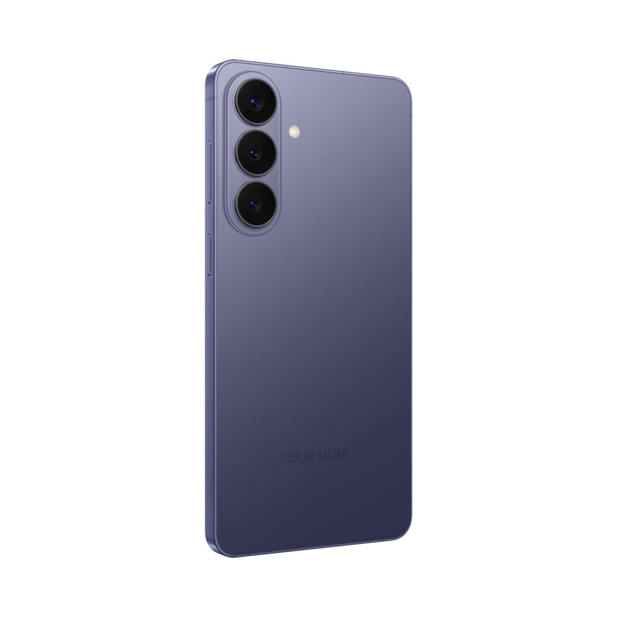 Samsung Galaxy S26 Plus in Cobalt Violet, angled rear view