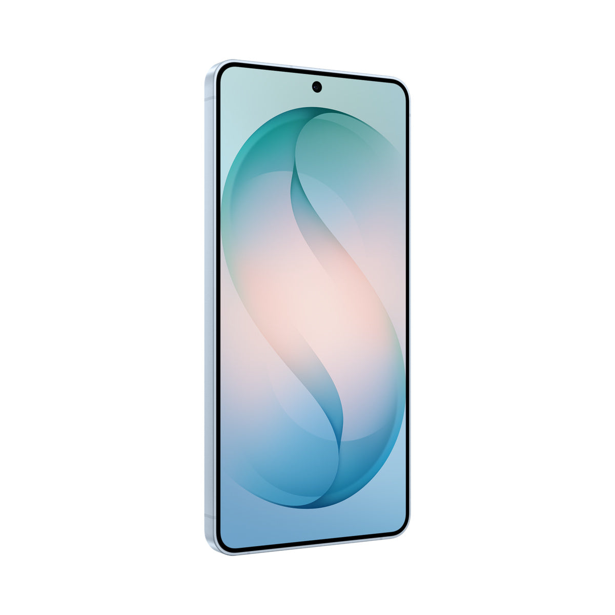 Samsung Galaxy S26 Plus in Sky Blue, angled front view