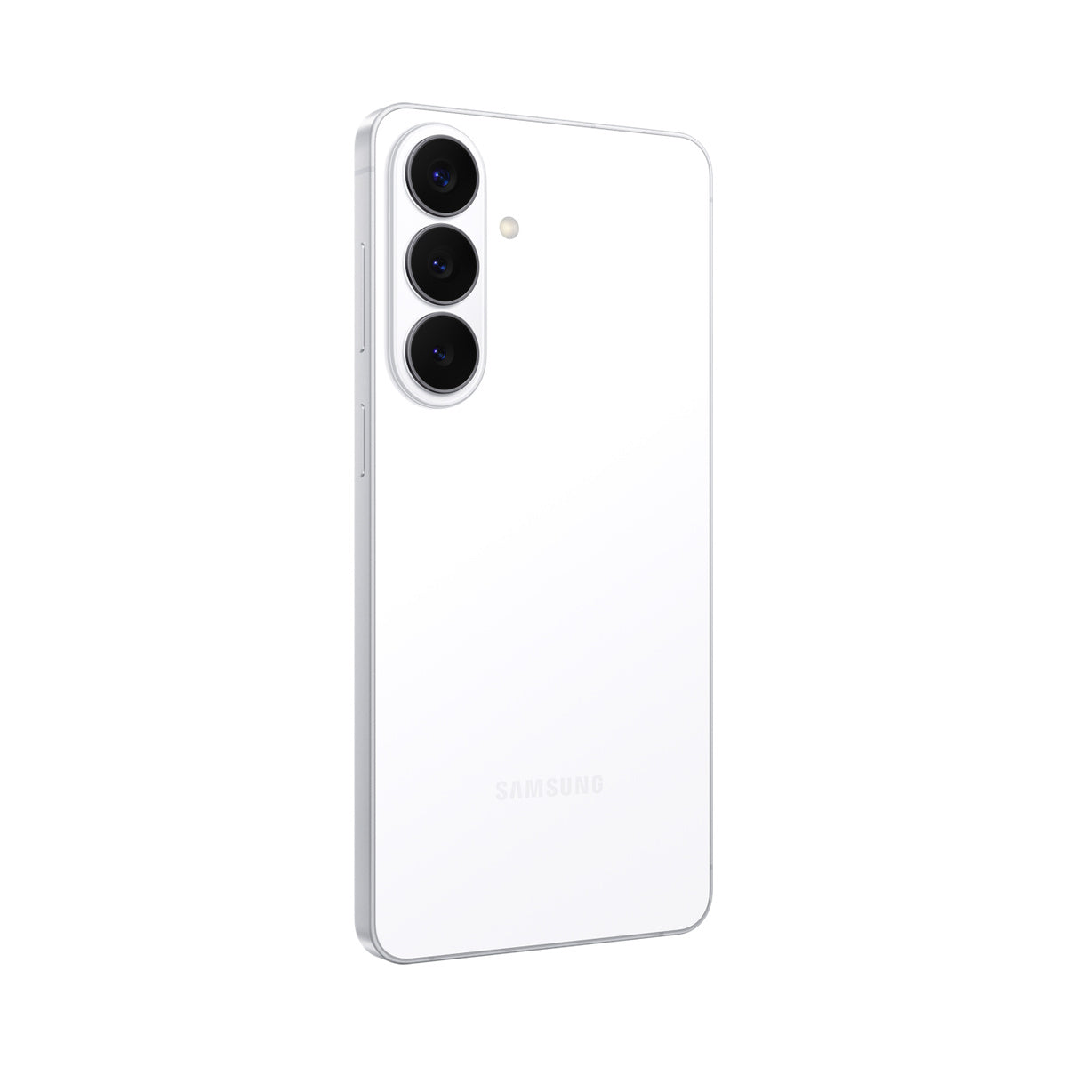 Samsung Galaxy S26 Plus in White, angled rear view
