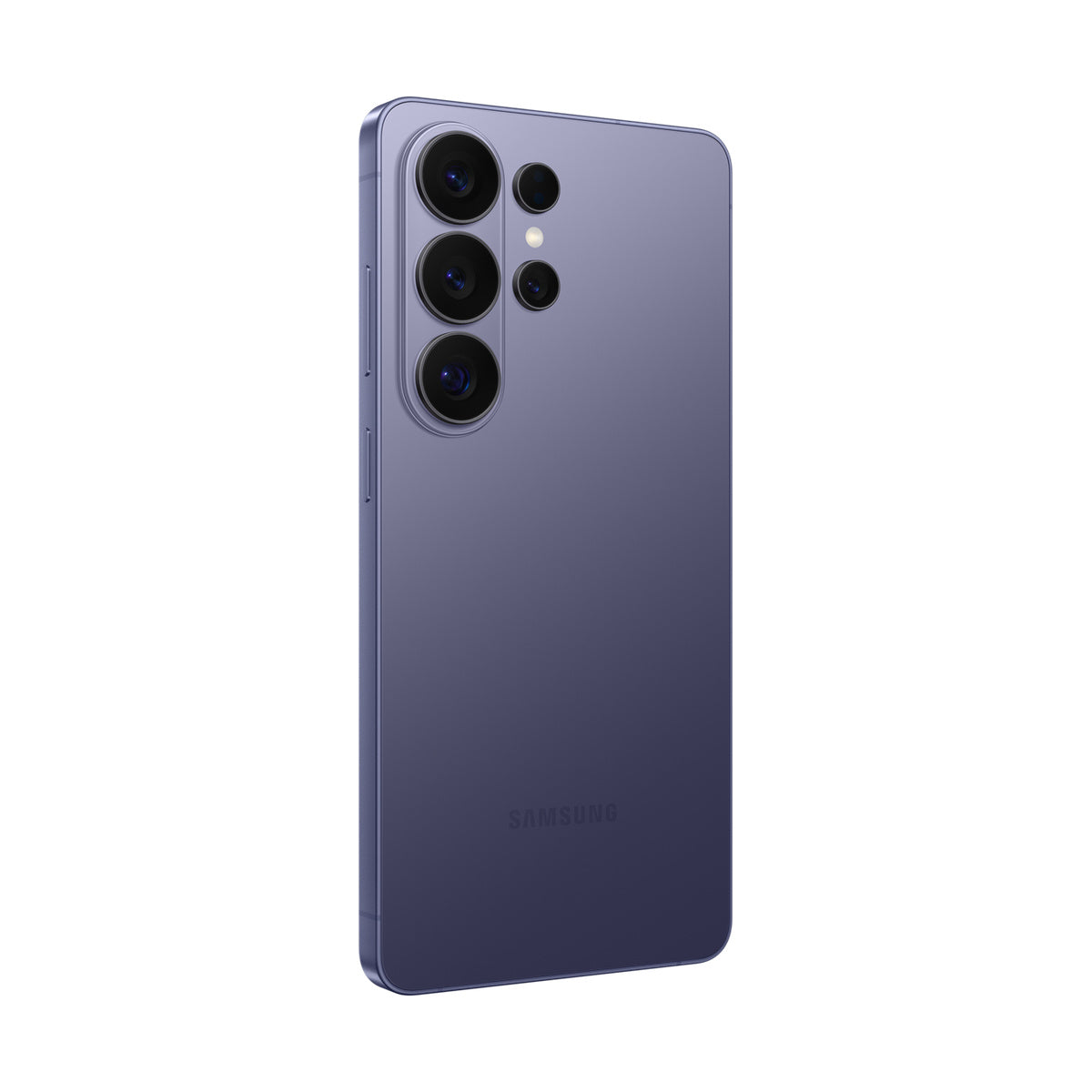 Samsung Galaxy S26 Ultra in Cobalt Violet, angled rear view