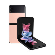 Samsung Galaxy Z Flip3 in Light Pink, front and rear view