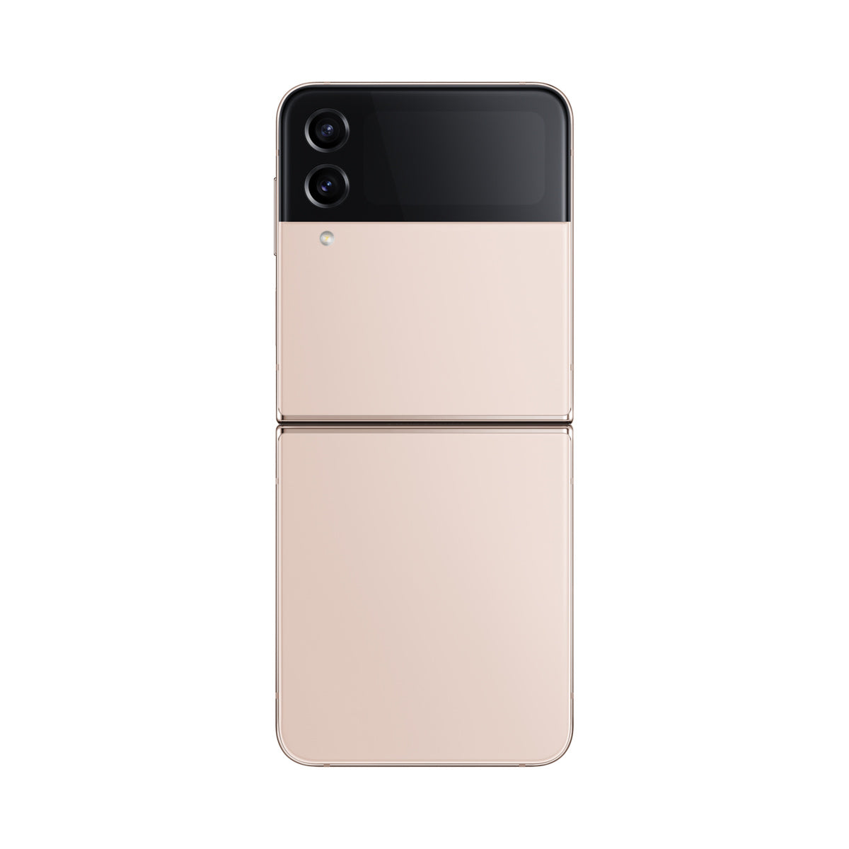 Samsung Galaxy Z Flip4 in Pink Gold, open rear view
