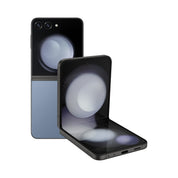 Samsung Galaxy Z Flip5 in Blue, front and rear view