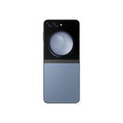 Samsung Galaxy Z Flip5 in Blue, unfolded rear and cover screen