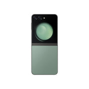 Samsung Galaxy Z Flip5 in Green, unfolded rear and cover screen