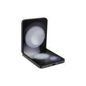 Samsung Galaxy Z Flip5 in Grey, angled half-open view